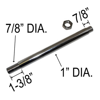 Tilt Tube Stainless 1" X 12"